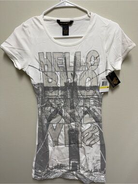 Rocawear Women’s HELLO BROOKLYN stretchy Slim Fit Shirt/Dress Sz Medium NWT